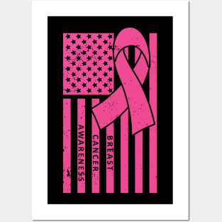 Breast Cancer Awareness Pink Ribbon With Positive Words | Poster