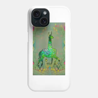 Stained Glass Llama Unicorn Phone Case