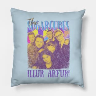 The Sugarcubes Vintage 1986 // Illur Arfur! Original Fan Design Artwork Pillow