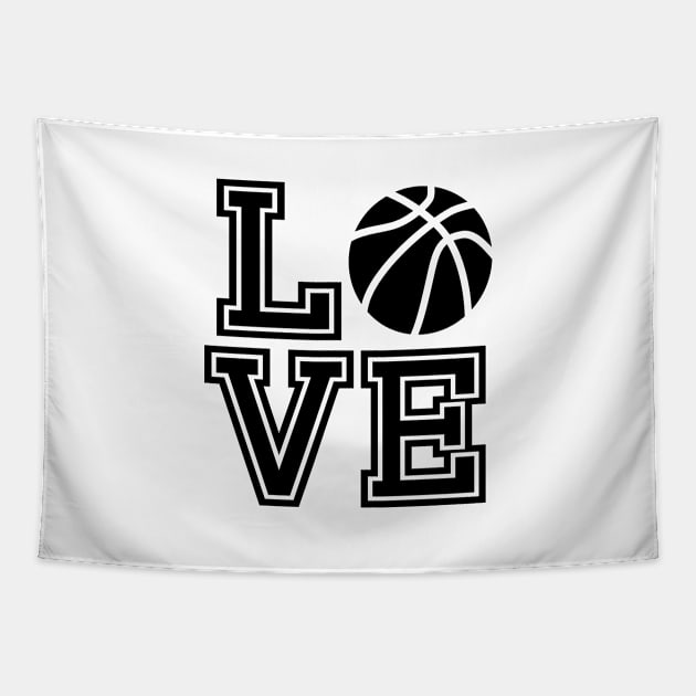 Basketball Love Tapestry by SpaceManSpaceLand