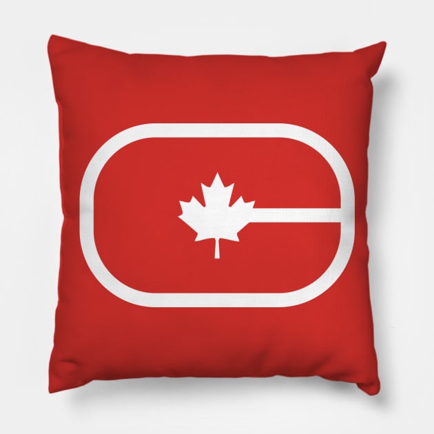 C is for Canada | Canadian Hockey Rink | Maple Leaf Pillow by FantasySportsSpot
