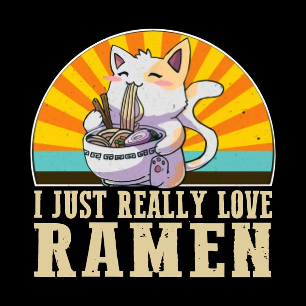 Cat I Just Really Love Ramen by Phylis Lynn Spencer