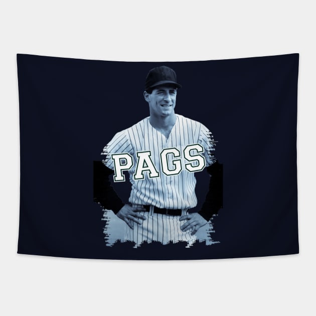 Mike Pagliarulo Tribute Design Tapestry by Bleeding Yankee Blue