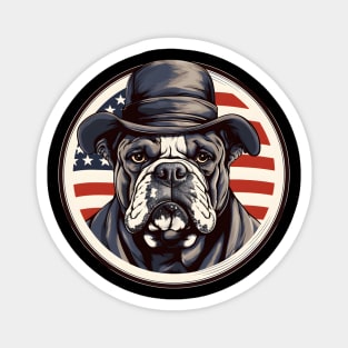 Patriotic Bulldog Magnet