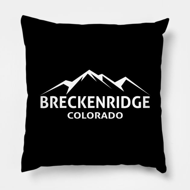 Skiing Breckenridge Colorado Ski Pillow by heybert00