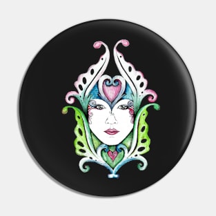 Queen of hearts in blacks Pin