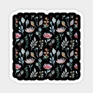 Vintage wild flowers, plant life Magnet