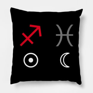 Sagittarius Sun Pisces Moon Zodiac Sign Pillow