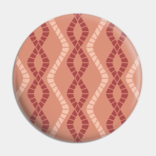 Geometric in Shades of Terracotta Pin by lents