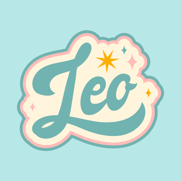 Vintage Leo Horoscope Sign // Retro Leo Zodiac Sign by SLAG_Creative