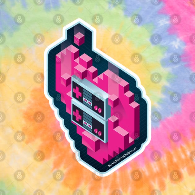 8-Bit Retro Gamer Heart by BurchCreativeDesign