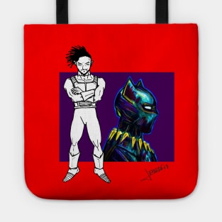 Chadwick boseman in black panther with enemy Tote