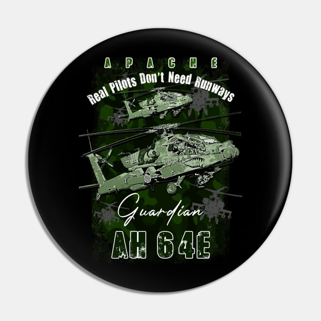 AH64 Apache Us Air Force  attack helicopter with cool saying REAL PILOTS DON'T NEED RUNWAYS Pin by aeroloversclothing