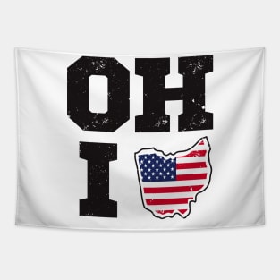 Ohio USA State Of Flag Tapestry