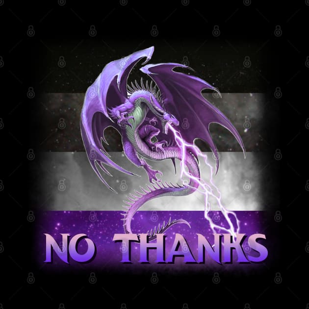 No Thanks Dragon Ace Asexual Flag Meme by swankyswamprat