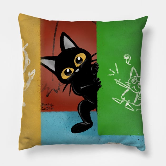 Doodles Pillow by BATKEI