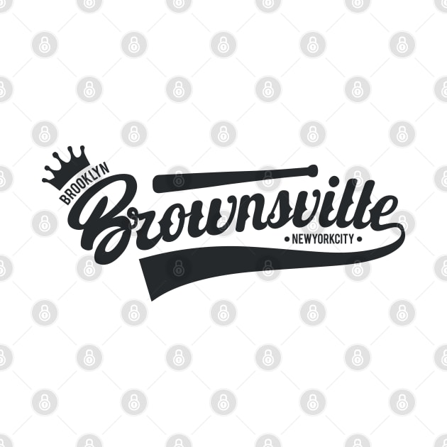 Brownsville New York Brooklyn - Brownsville  Brooklyn Schriftzug - Vintage Brownsville Logo by Boogosh