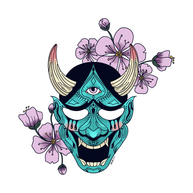 Hannya mask by Throwin9afit