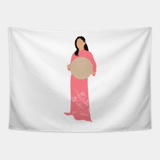 Ao Dai Minimal Tapestry