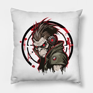 Graffiti Paint Cyberpunk Ape Creative Pillow