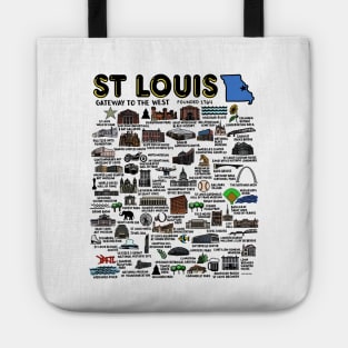St Louis Map Tote