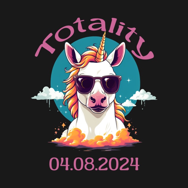 Unicorn Solar Eclipse Totality Design by Edgi