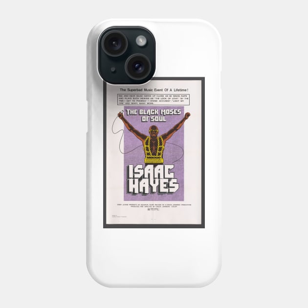 Isaac Hayes, Vintage Soul tour poster Phone Case by Teessential