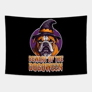 Beware the Dogoween Witch Pup! Tapestry