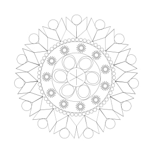 Mandala #2 for You to Color T-Shirt