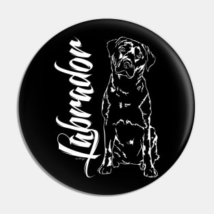 Funny Proud Labrador Retriever dog portrait lab mom Pin