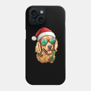 Cool Dog Santa Golden Retriever Phone Case