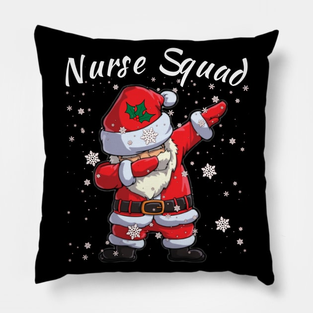 Nurse Squad Dabbing Santa Pillow by Duds4Fun