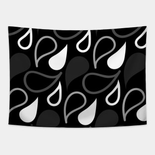 Black and white paisley pattern Tapestry
