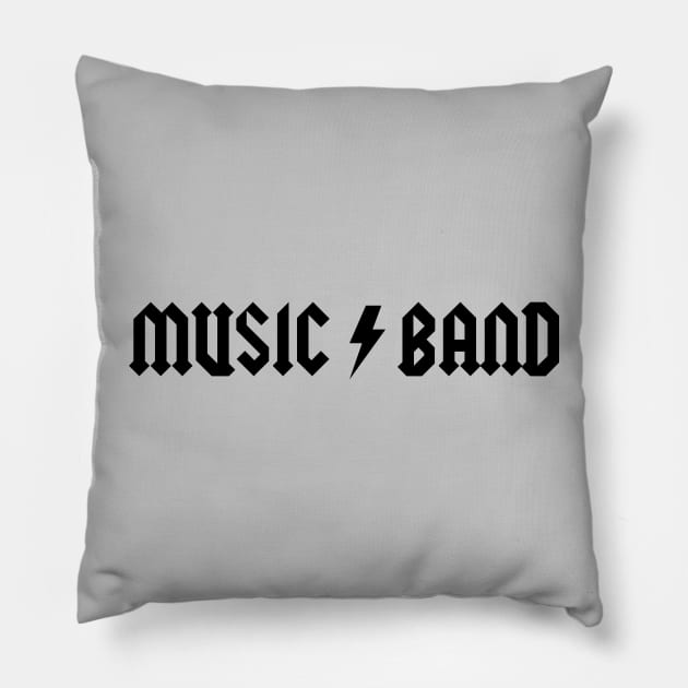 Music Band Lightning Bolt Pillow by Movie Vigilante