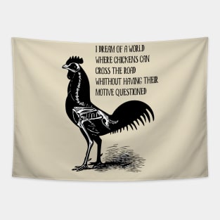 Chickens cross the Road Tapestry