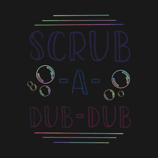 Scrub a Dub Dub Typography Bathroom Art by ChloesNook