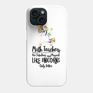 Math Teacher Unicorn School Counselor Mathematics Coach Tutor Therapist Phone Case