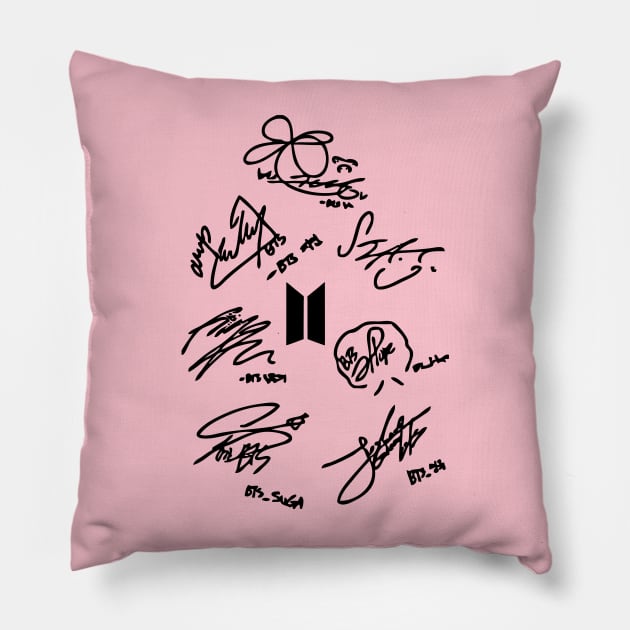 bangtan signature Pillow by Banana Racing Team