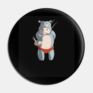 Happy Hippo Pin