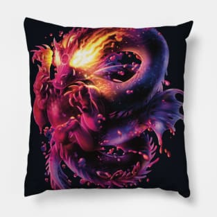 Purple Dragon Fire Pillow