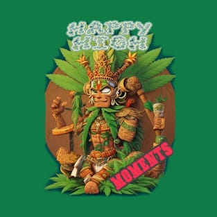 Stoner Aztec God #4 - HAPPY HIGH MOMENTS T-Shirt