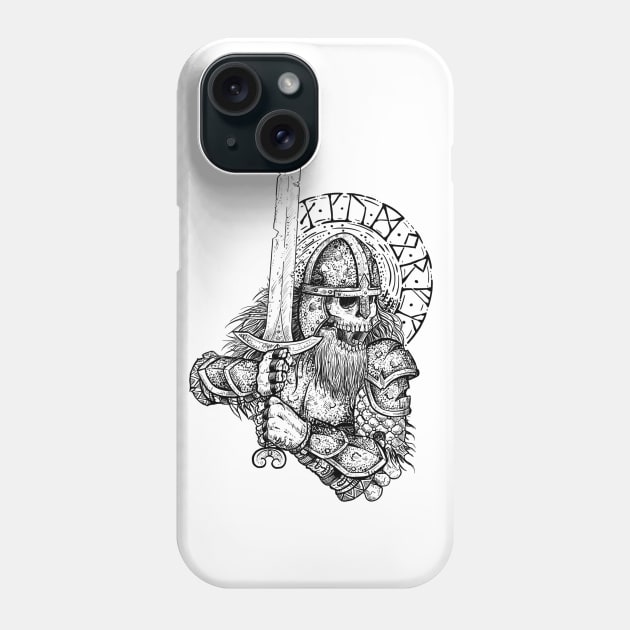 Draugr warrior Phone Case by BlackForge