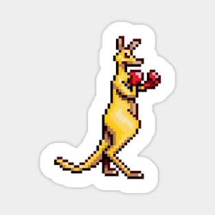 Kangaroo Boxer Pixel Art Magnet