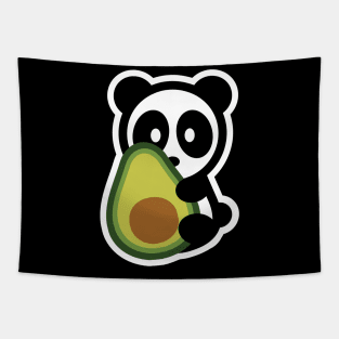 Panda Avocado Bambu Brand Bear Food Snack Cute Fruit Seed Green Guac Chip Dip Sauce Tapestry