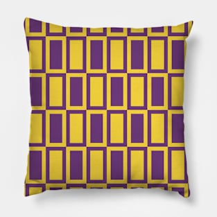 Purple and Yellow Rectangular Seamless Pattern 004#001 Pillow