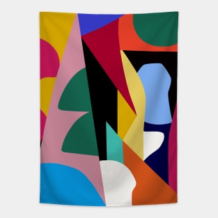 Abstract Colorful Mid Century Tapestry