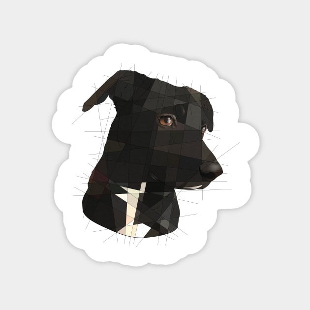 Black Dog Magnet by Blacklightco