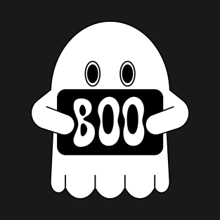 Spooky Ghost Boo | Halloween Flat Design T-Shirt