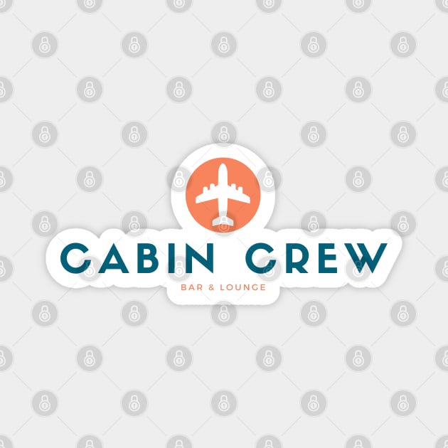 Retro Vintage Cabin Crew Lounge Bar Magnet by Jetmike