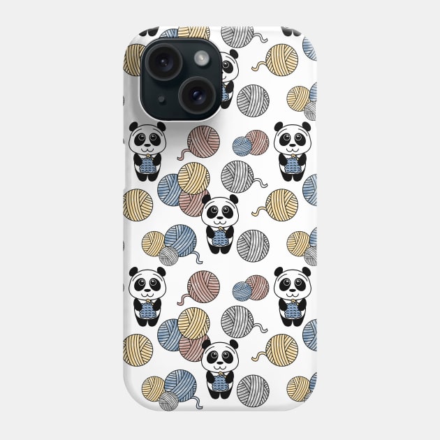 Crocheting Panda with Yarn Phone Case by 1000 Pandas